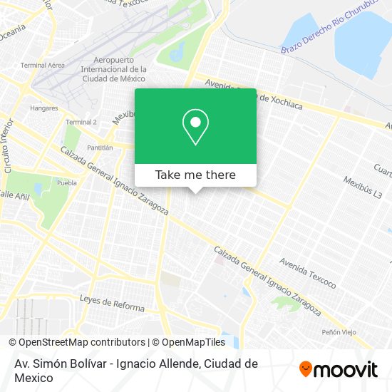 Av. Simón Bolívar - Ignacio Allende map