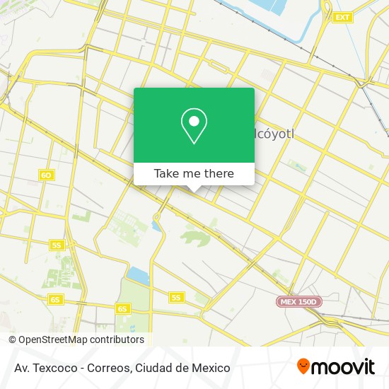 Mapa de Av. Texcoco - Correos