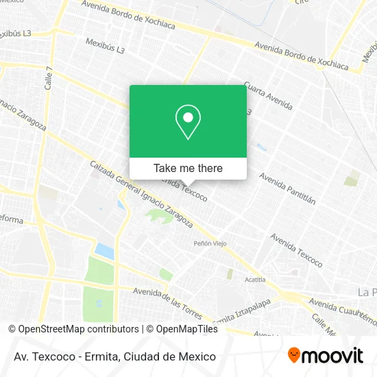 Av. Texcoco - Ermita map