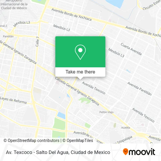 Mapa de Av. Texcoco - Salto Del Agua