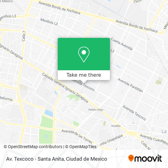 Av. Texcoco - Santa Anita map