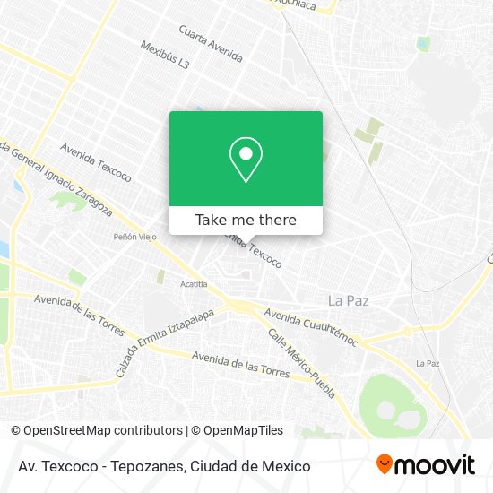 Mapa de Av. Texcoco - Tepozanes