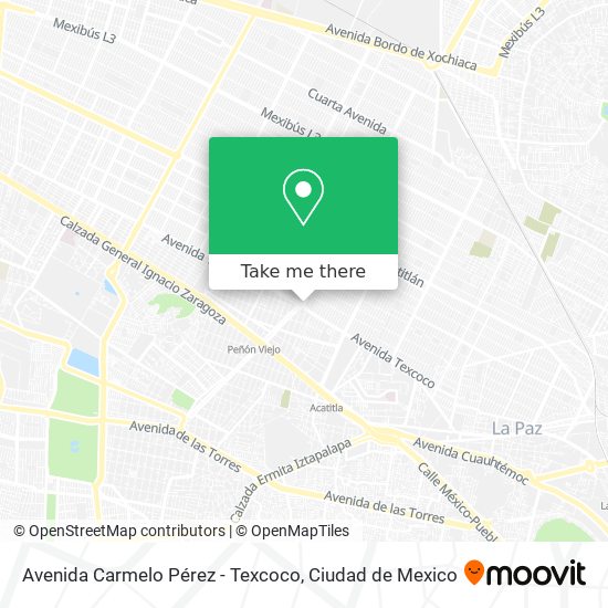 Avenida Carmelo Pérez - Texcoco map