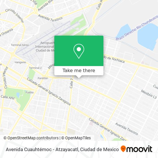 Avenida Cuauhtémoc - Atzayacatl map