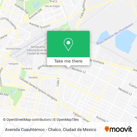 Avenida Cuauhtémoc - Chalco map