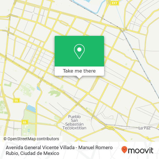 Mapa de Avenida General Vicente Villada - Manuel Romero Rubio