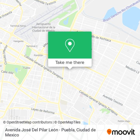Avenida José Del Pilar León - Puebla map