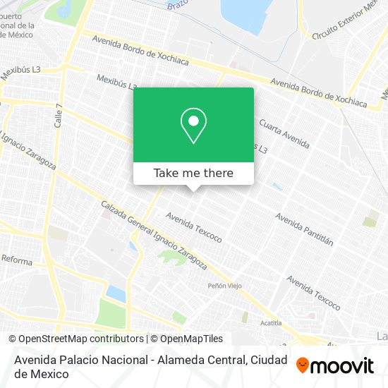 Avenida Palacio Nacional - Alameda Central map