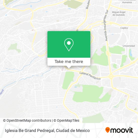 Mapa de Iglesia  Be Grand Pedregal