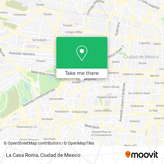 La Casa Roma map