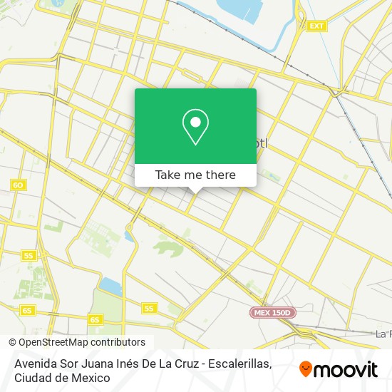 Avenida Sor Juana Inés De La Cruz - Escalerillas map