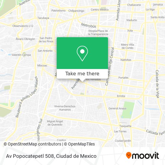 Av  Popocatepetl 508 map