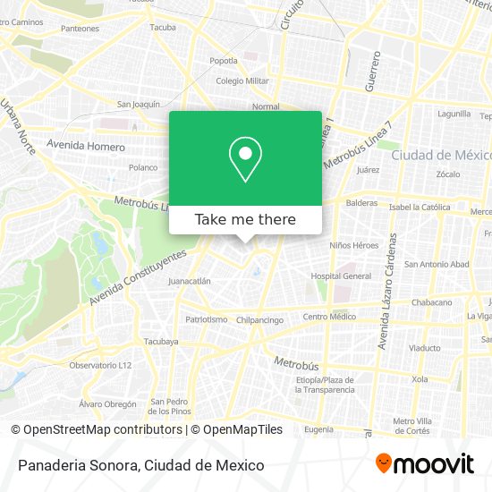 Panaderia Sonora map