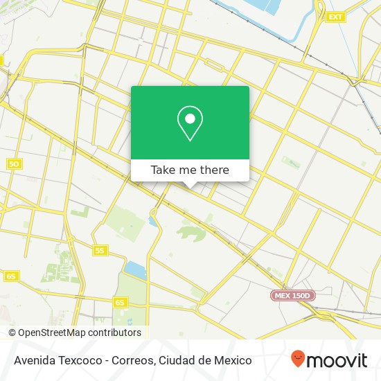 Mapa de Avenida Texcoco - Correos