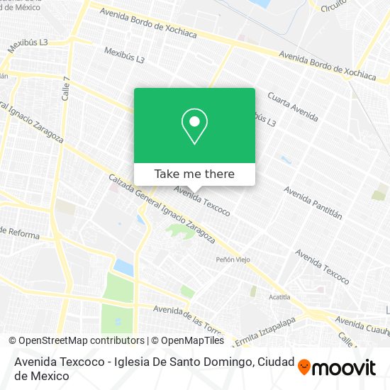 Avenida Texcoco - Iglesia De Santo Domingo map