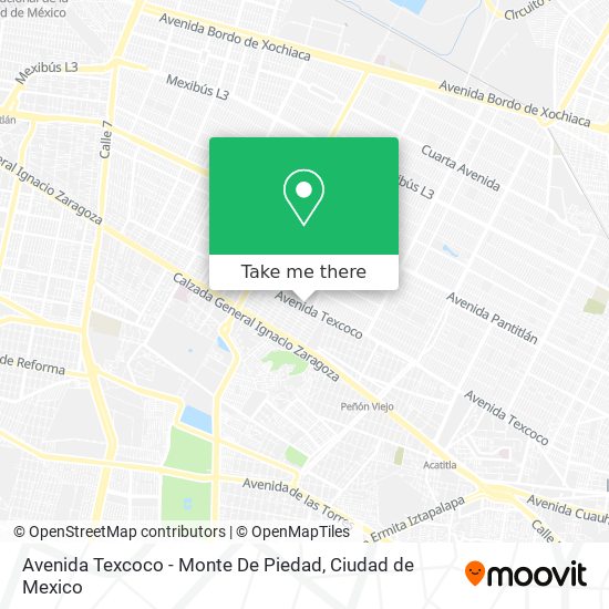 Avenida Texcoco - Monte De Piedad map