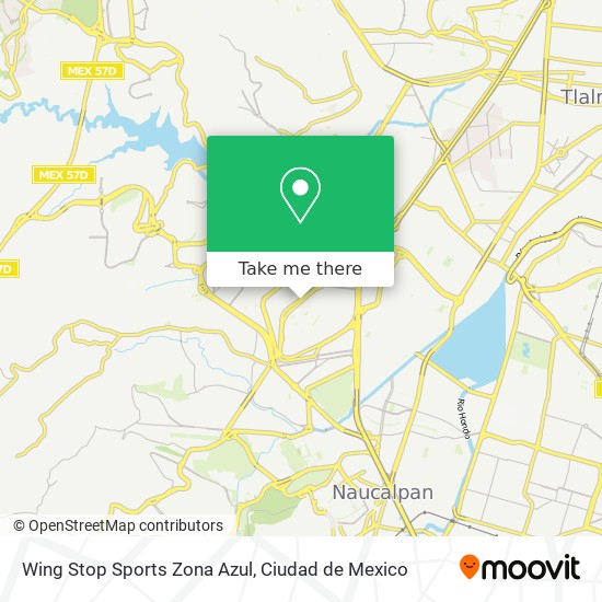 Wing Stop Sports Zona Azul map