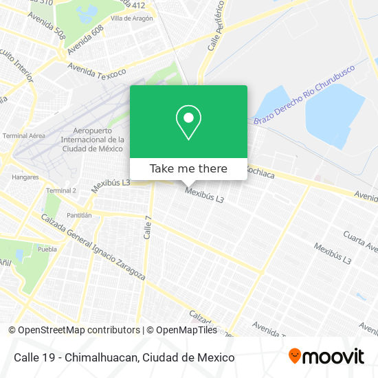 Calle 19 - Chimalhuacan map