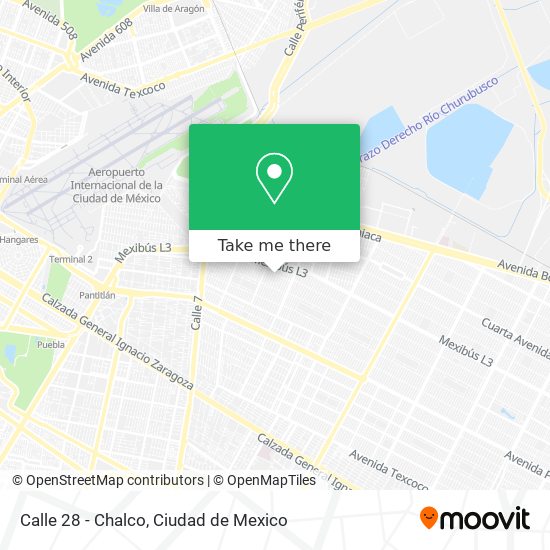 Calle 28 - Chalco map