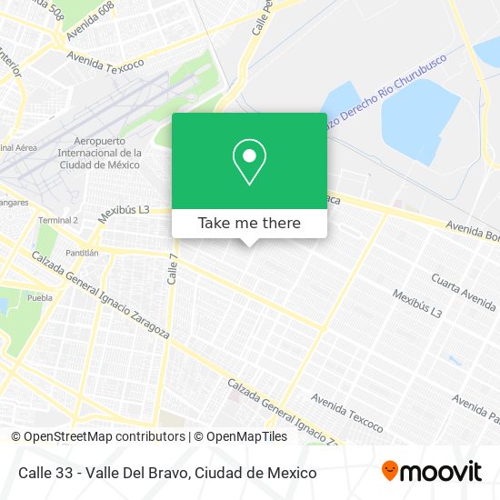 Calle 33 - Valle Del Bravo map