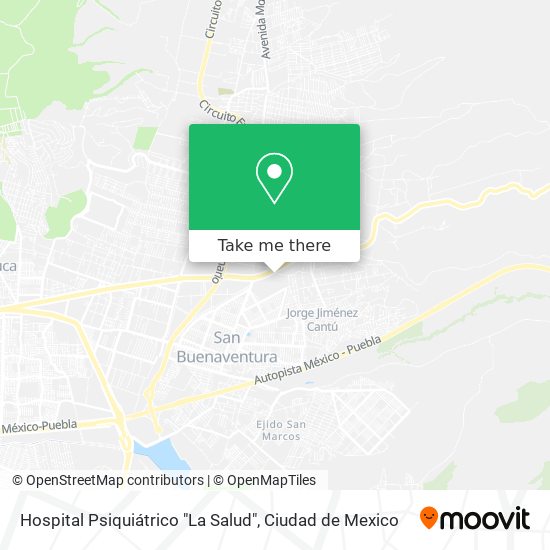 Mapa de Hospital Psiquiátrico "La Salud"