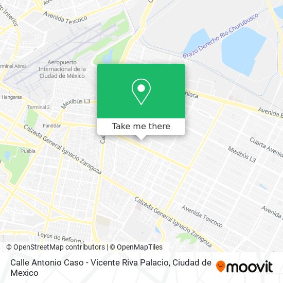 Mapa de Calle Antonio Caso - Vicente Riva Palacio