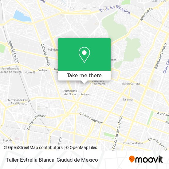 Mapa de Taller Estrella Blanca