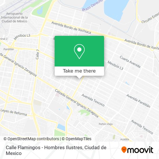 Mapa de Calle Flamingos - Hombres Ilustres