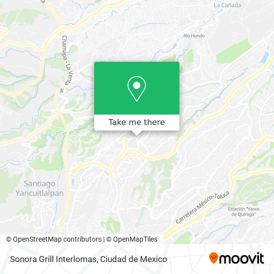 Sonora Grill Interlomas map
