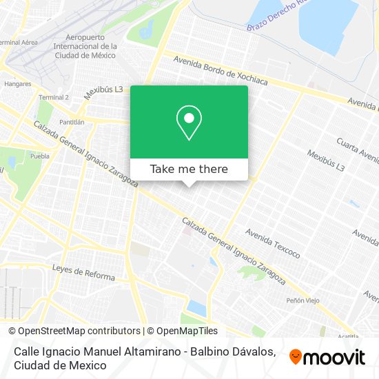 Calle Ignacio Manuel Altamirano - Balbino Dávalos map