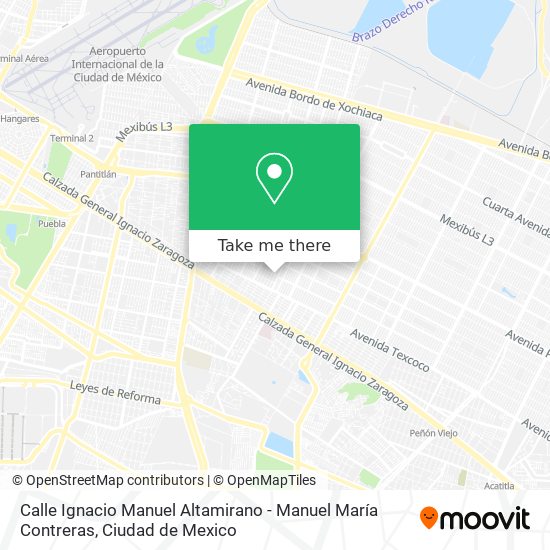Mapa de Calle Ignacio Manuel Altamirano - Manuel María Contreras