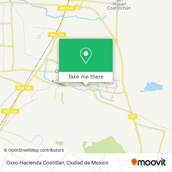 Mapa de Oxxo Hacienda Costitlan