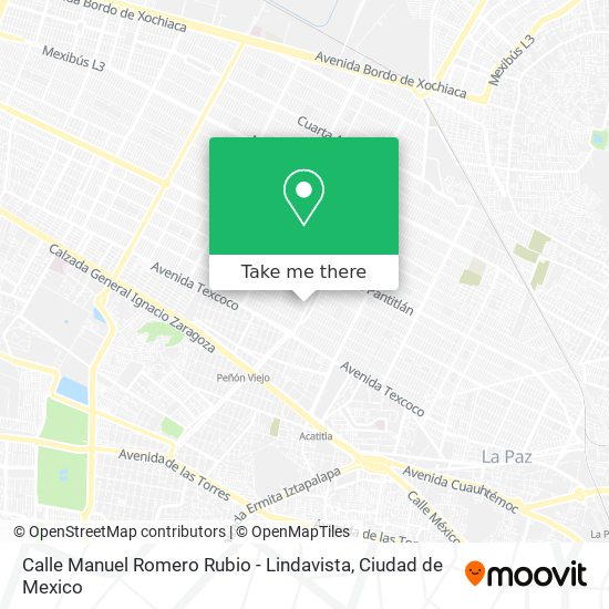 Calle Manuel Romero Rubio - Lindavista map