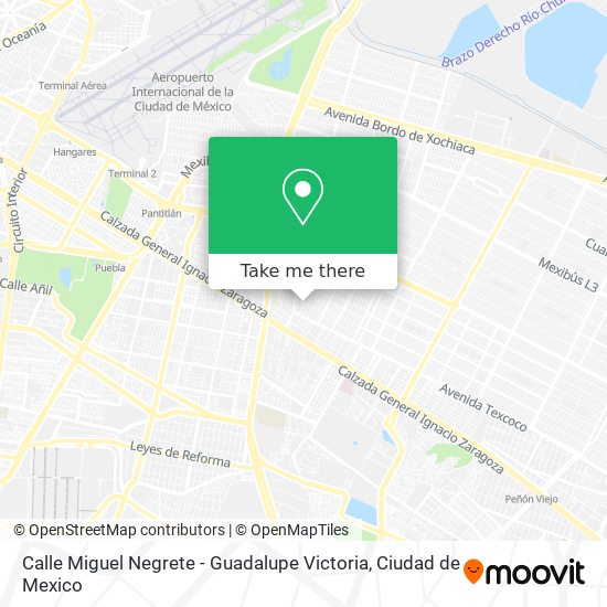 Calle Miguel Negrete - Guadalupe Victoria map