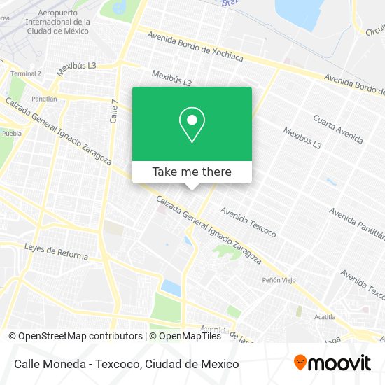 Calle Moneda - Texcoco map
