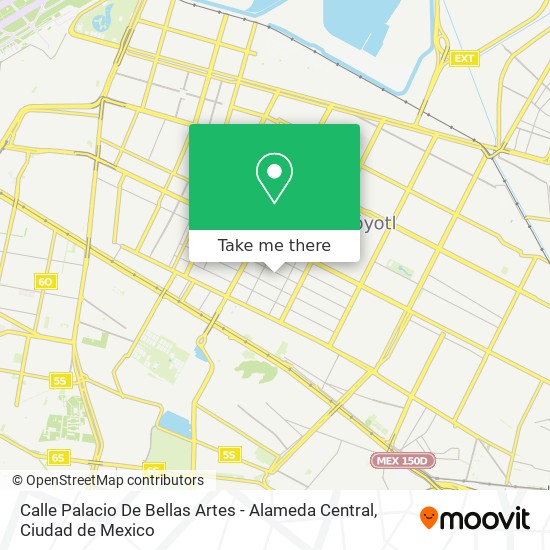 Calle Palacio De Bellas Artes - Alameda Central map