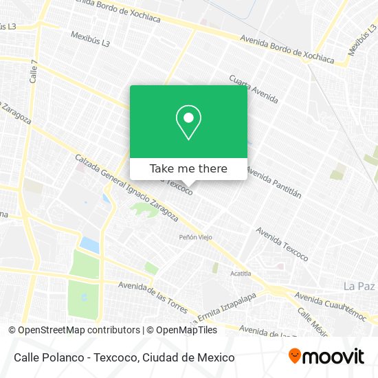 Calle Polanco - Texcoco map