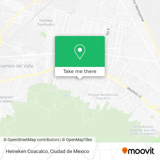 Mapa de Heineken Coacalco