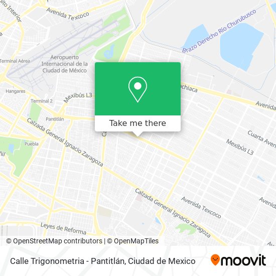Calle Trigonometria - Pantitlán map