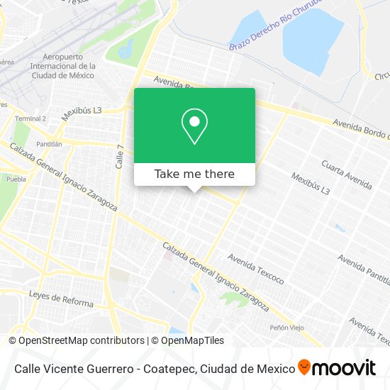 Mapa de Calle Vicente Guerrero - Coatepec