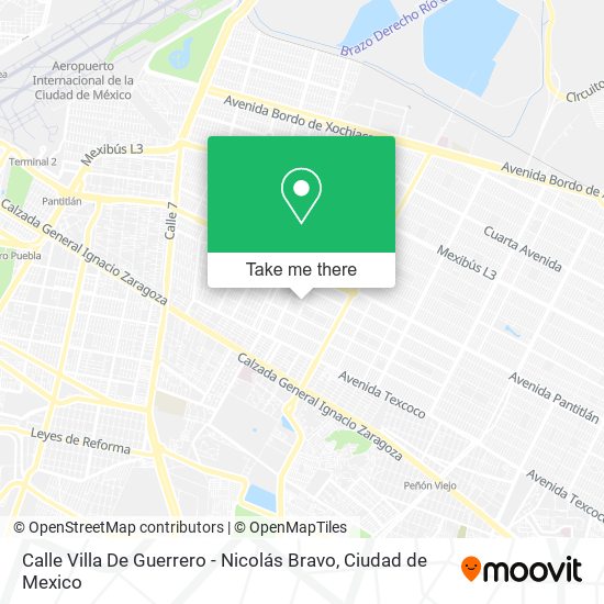 Mapa de Calle Villa De Guerrero - Nicolás Bravo