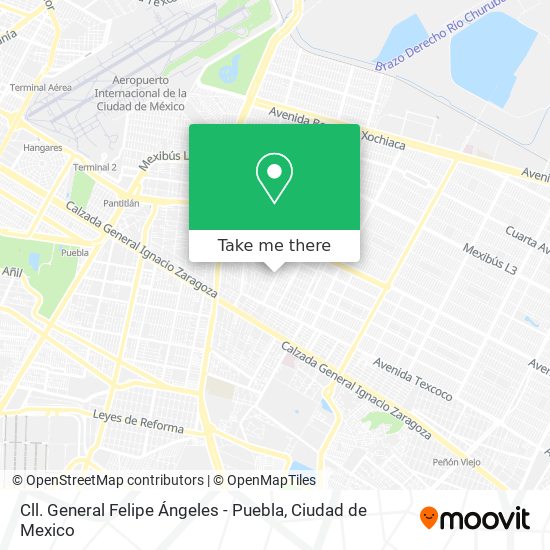 Cll. General Felipe Ángeles - Puebla map