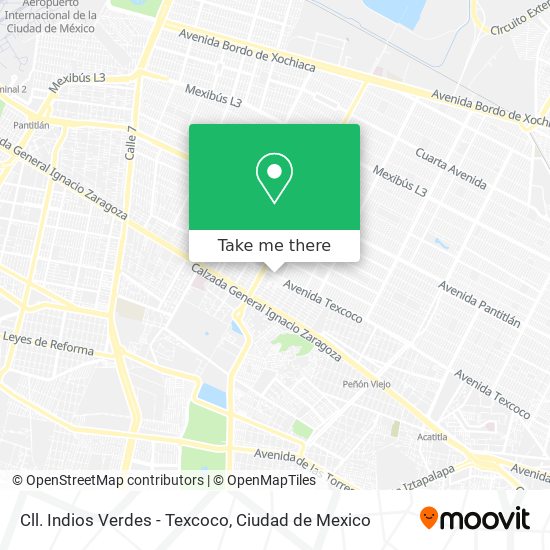 Cll. Indios Verdes - Texcoco map
