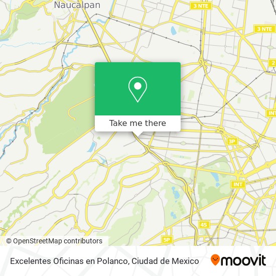 Mapa de Excelentes Oficinas en Polanco