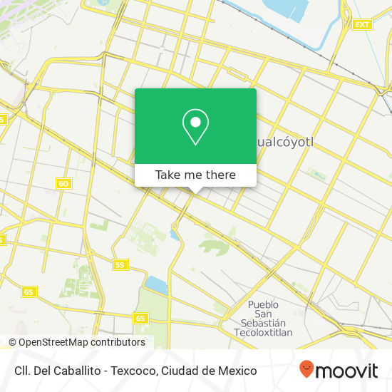 Cll. Del Caballito - Texcoco map