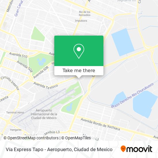 Vía Express Tapo - Aeropuerto map