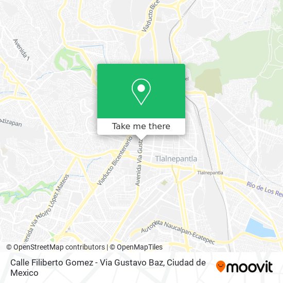 How to get to Calle Filiberto Gomez - Via Gustavo Baz in Cuautitlán Izcalli  by Bus or Train?