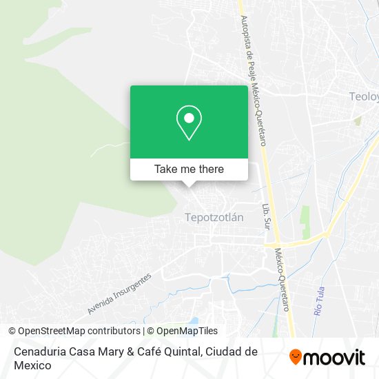Mapa de Cenaduria Casa Mary & Café Quintal
