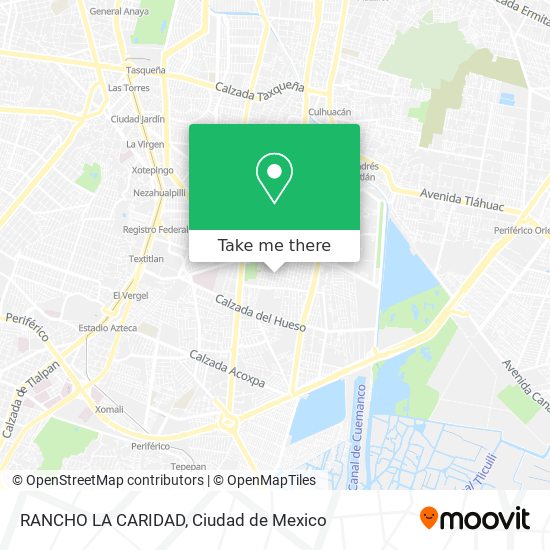 RANCHO LA CARIDAD map