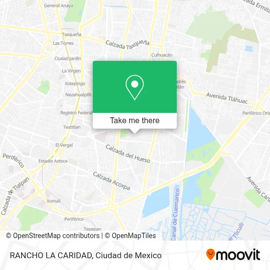 RANCHO LA CARIDAD map
